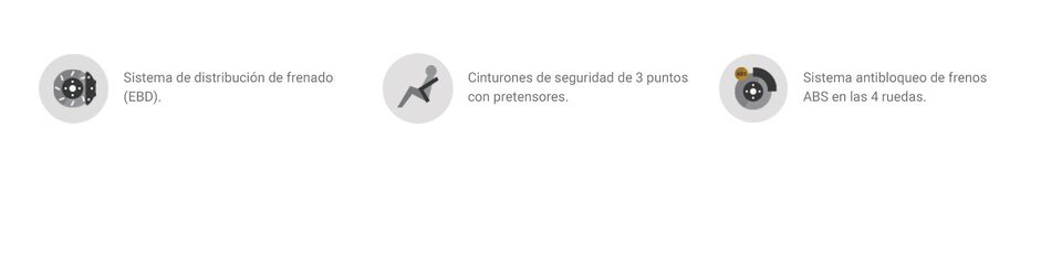 Sistema de distribución de frenado, cinturones de seguridad de 3 puntos con pretensores y sistema antibloqueo de frenos ABS en las 4 ruedas de tu Chevrolet Tornado Van 2023
